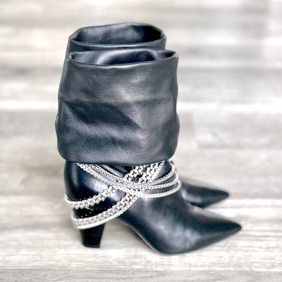 Self Portrait Draped Chain Boots - Picture 3 of 12